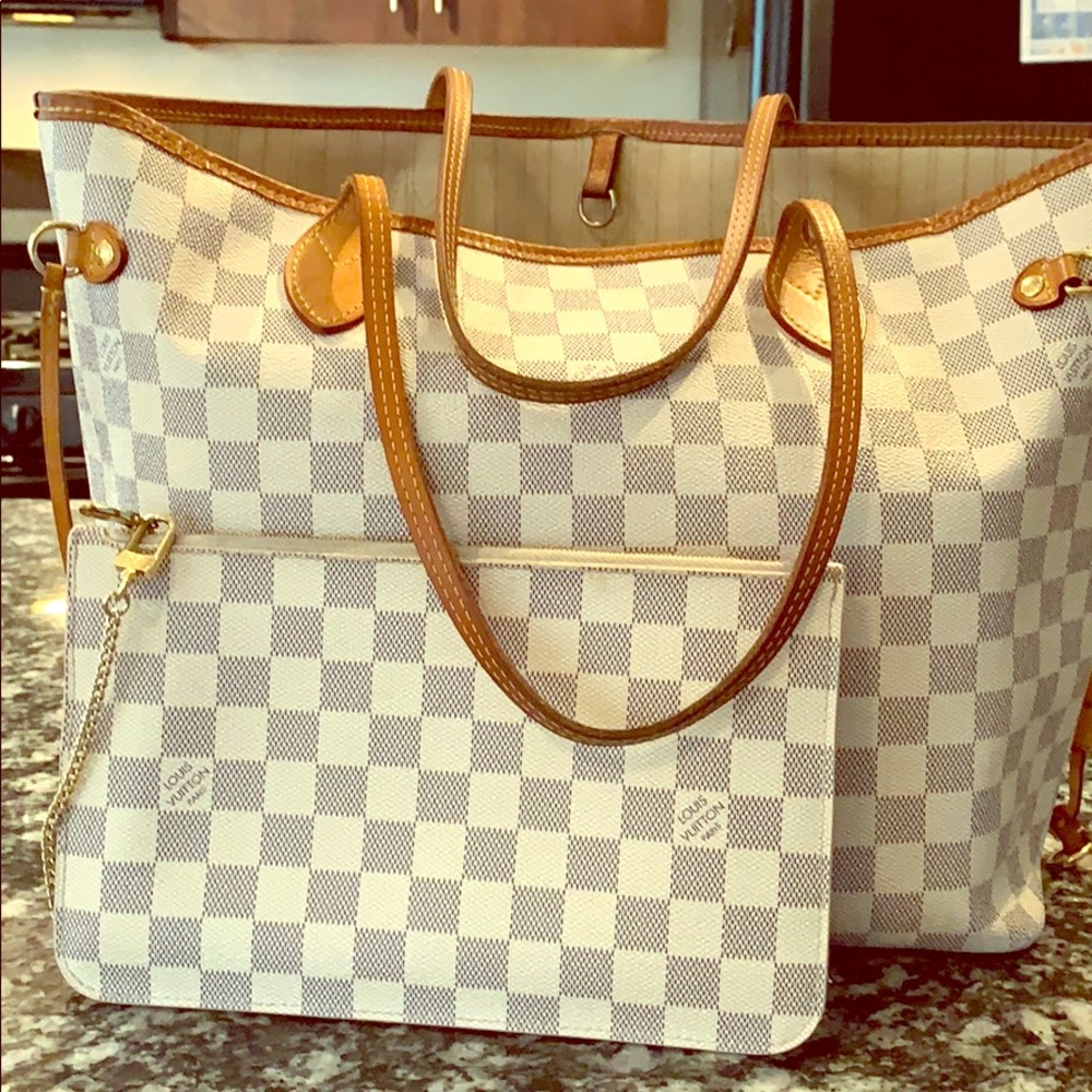 💯 Authentic! Damien azure Louis Vuitton Neverfull